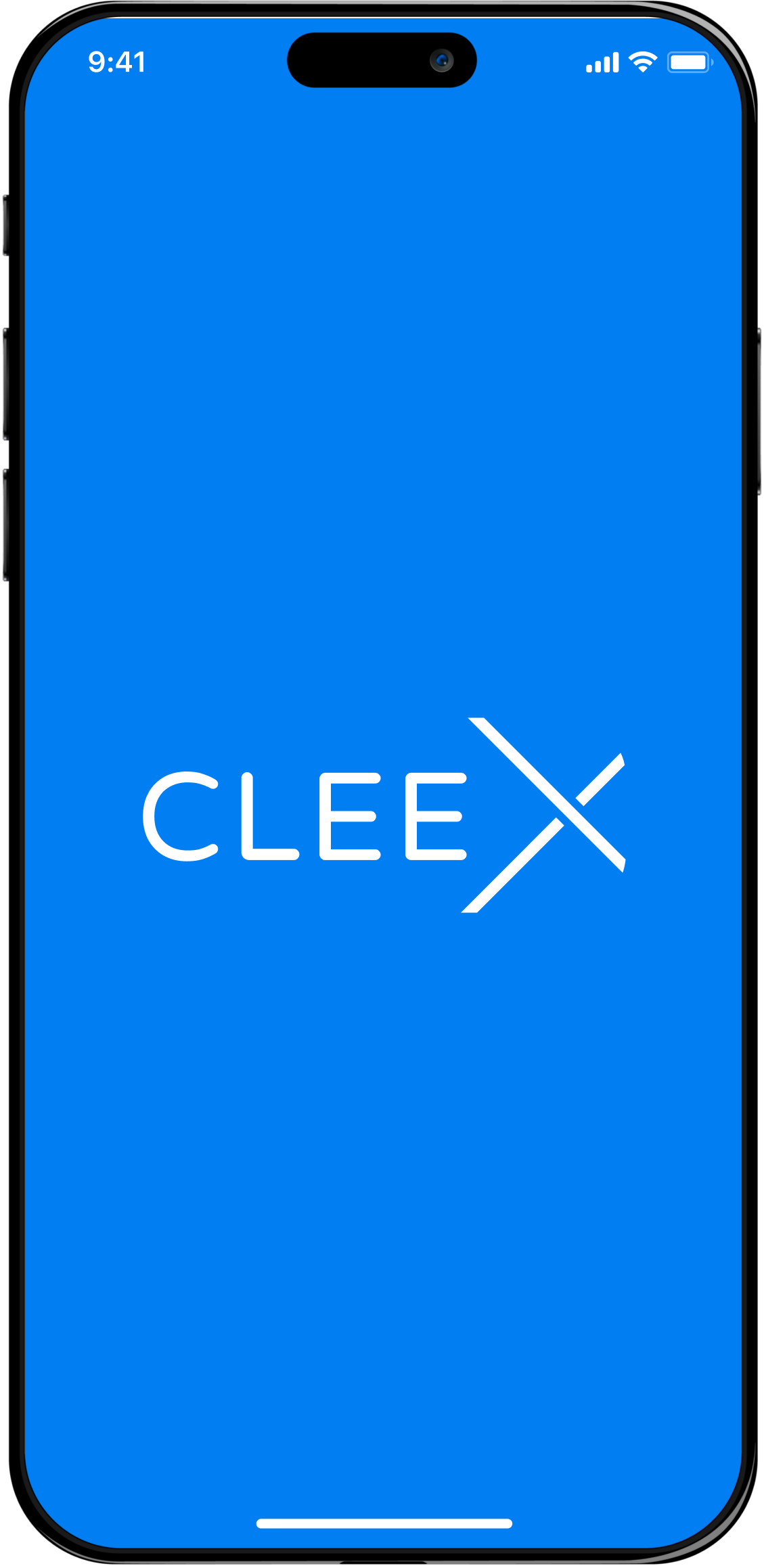  Приветственный экран мобильного приложения CLEEX.